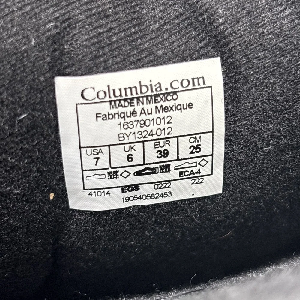 Columbia Powderbug Forty Youth US 7 Black Waterproof Winter Snow Boots Insulated